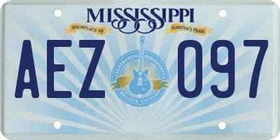MS license plate AEZ097