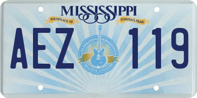 MS license plate AEZ119