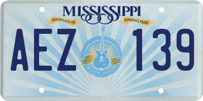 MS license plate AEZ139