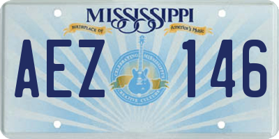 MS license plate AEZ146
