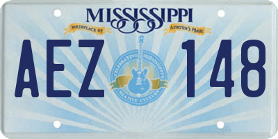 MS license plate AEZ148