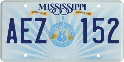 MS license plate AEZ152