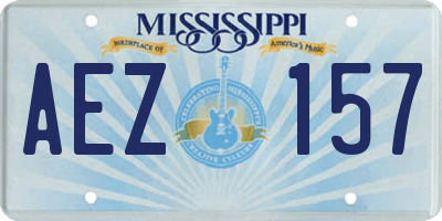 MS license plate AEZ157