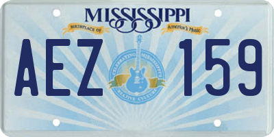 MS license plate AEZ159