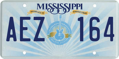 MS license plate AEZ164