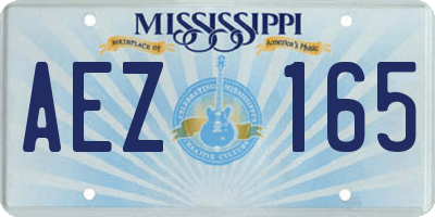 MS license plate AEZ165