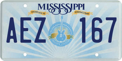 MS license plate AEZ167