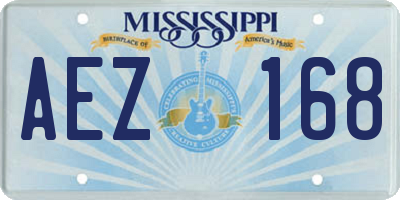 MS license plate AEZ168