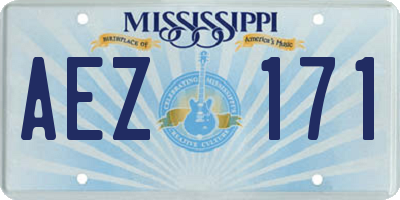 MS license plate AEZ171