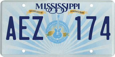 MS license plate AEZ174