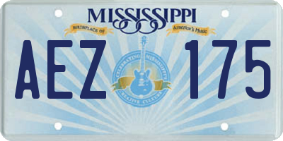 MS license plate AEZ175