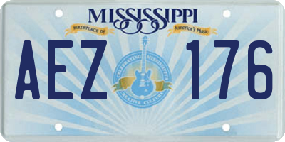 MS license plate AEZ176