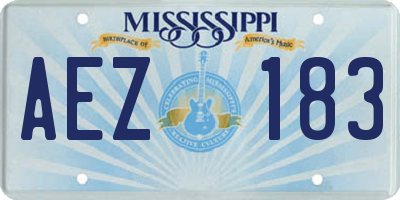 MS license plate AEZ183