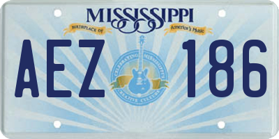 MS license plate AEZ186