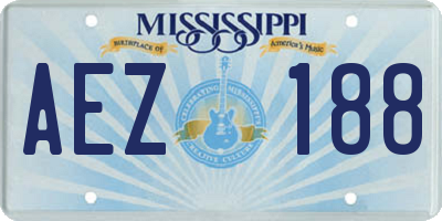 MS license plate AEZ188