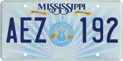 MS license plate AEZ192