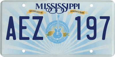 MS license plate AEZ197