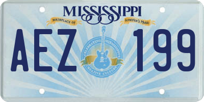 MS license plate AEZ199
