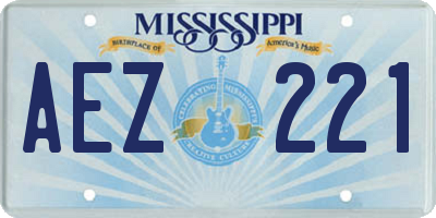 MS license plate AEZ221