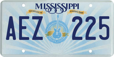 MS license plate AEZ225