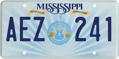 MS license plate AEZ241