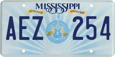 MS license plate AEZ254