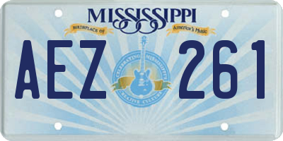 MS license plate AEZ261