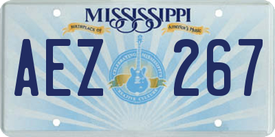MS license plate AEZ267
