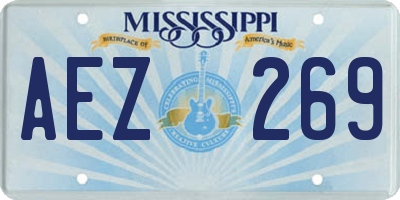 MS license plate AEZ269