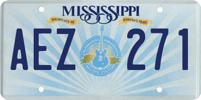 MS license plate AEZ271