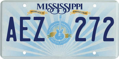 MS license plate AEZ272