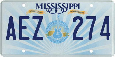 MS license plate AEZ274