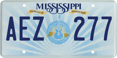 MS license plate AEZ277