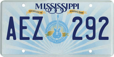 MS license plate AEZ292