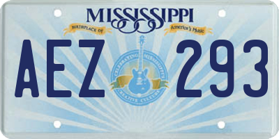 MS license plate AEZ293