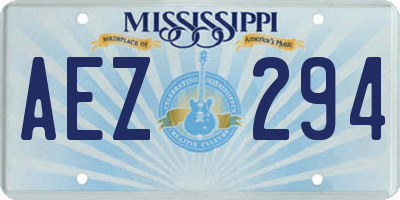 MS license plate AEZ294