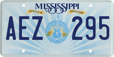 MS license plate AEZ295