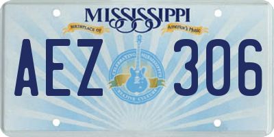 MS license plate AEZ306