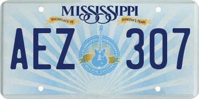 MS license plate AEZ307