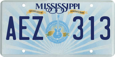 MS license plate AEZ313