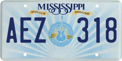 MS license plate AEZ318