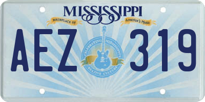 MS license plate AEZ319
