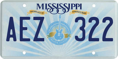 MS license plate AEZ322
