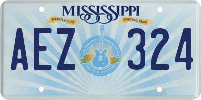 MS license plate AEZ324