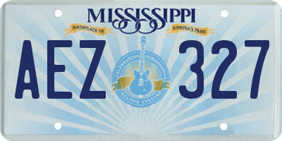 MS license plate AEZ327