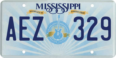 MS license plate AEZ329