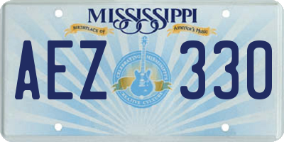 MS license plate AEZ330