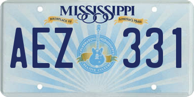 MS license plate AEZ331