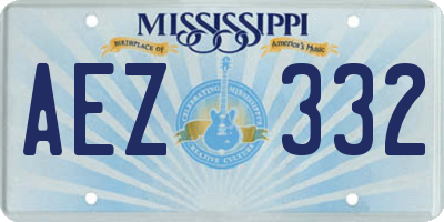 MS license plate AEZ332