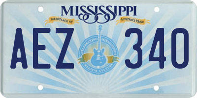 MS license plate AEZ340